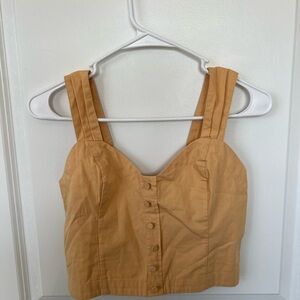 Abercrombie & Fitch Button-Up Crop Top